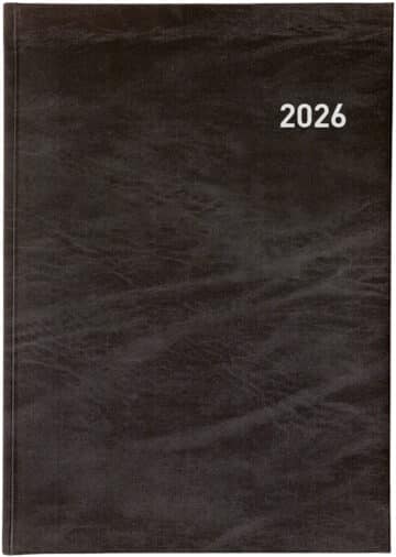 BIELLA Agenda Registra 7 plus 2026 809370020026U 1S/2P nero ML 17.2x24cm