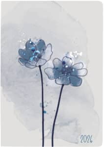 BIELLA Agenda Mittelformat 2026 822313770026U 1S/2P Flower ML 7.6x11cm