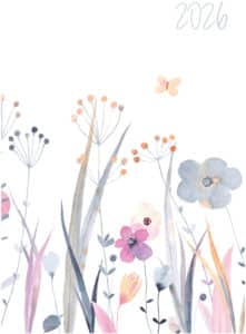 BIELLA Agenda Mittelformat 2026 822313790026U 1S/2P Wildflower ML 7.6x11cm