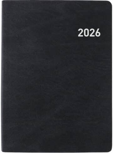 BIELLA Agenda Rex 2026 825301020026U 1S/2P nero ML 10.1x14.2cm
