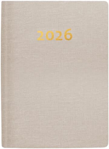 BIELLA Agenda Memento 2026 825401100026U 1S/2P beige ML 10.1x14.2cm