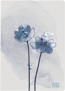 BIELLA Agenda Memento Trend 2026 825413770026U 1S/2P Flower ML 10.1x14.2cm