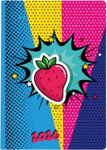 BIELLA Agenda Memento Trend 2026 825413780026U 1S/2P Strawberry 10.1x14.2cm