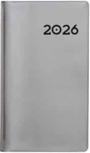 BIELLA Agenda Paris 2026 851512280026U 1M/2P argento ML 7.5x12.6cm