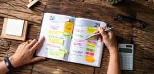 Agenda aperta con gli appuntamenti