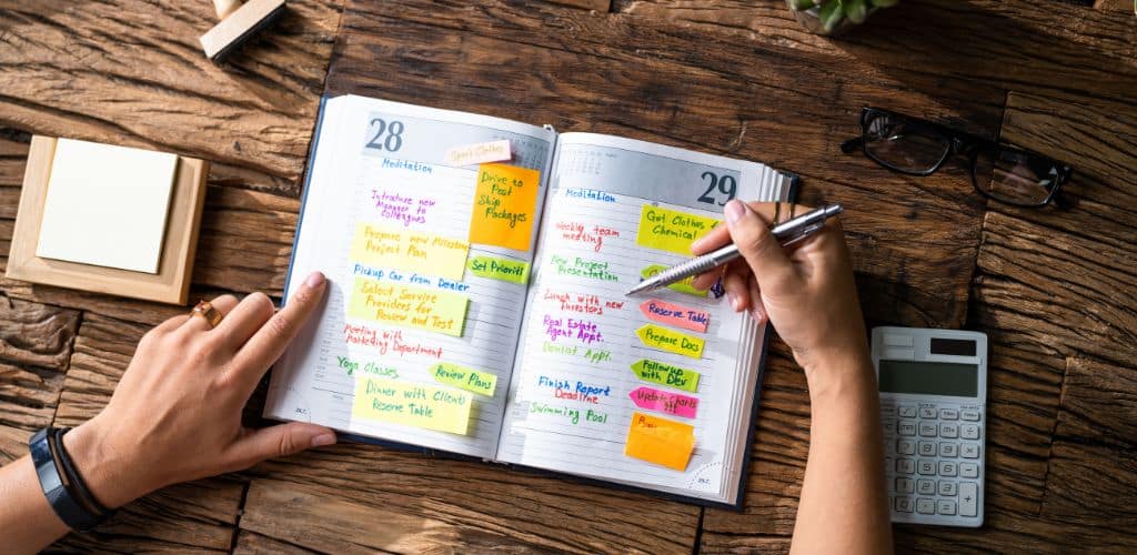 Agenda aperta con gli appuntamenti