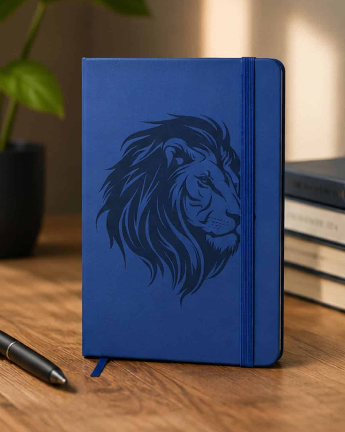 Taccuino a righe blu personalizzato
