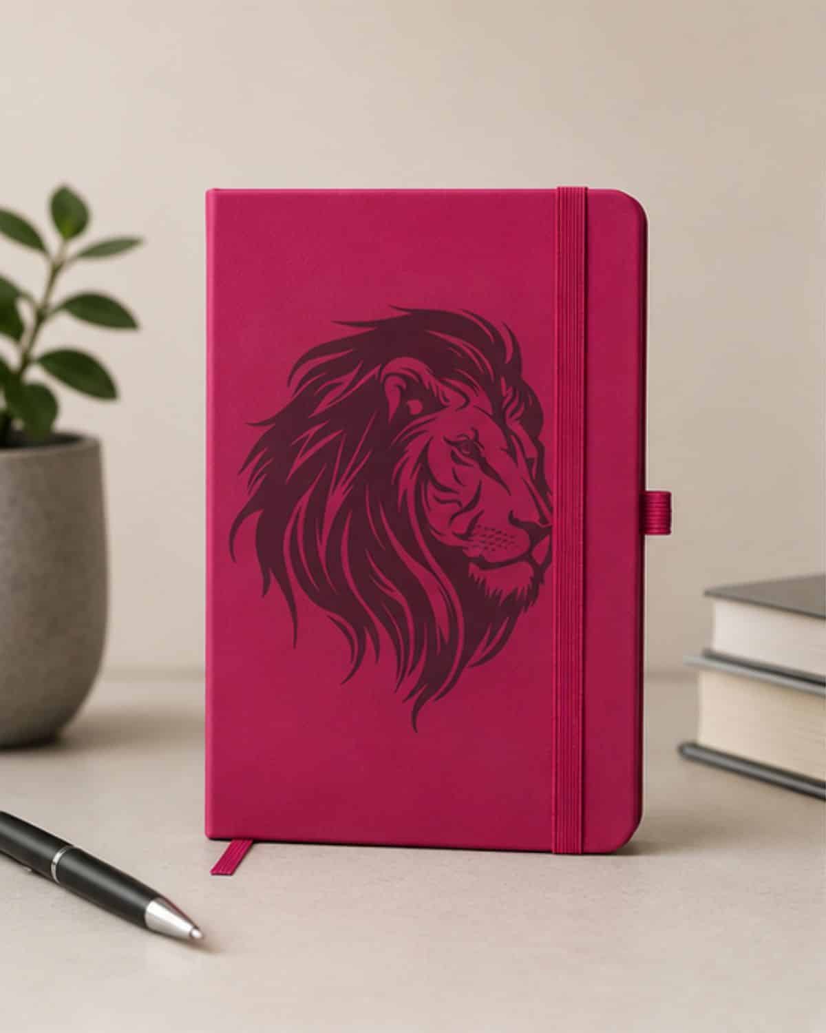 Taccuino a righe rosso personalizzato