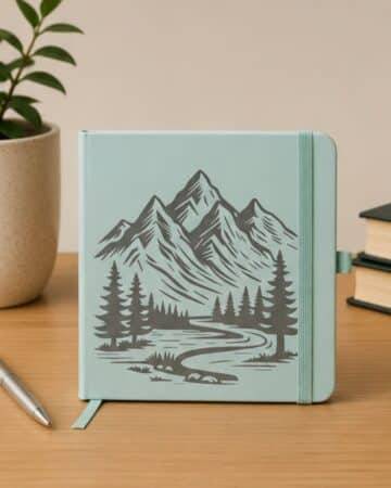 Sketchbook personalizzato di colore verde mare
