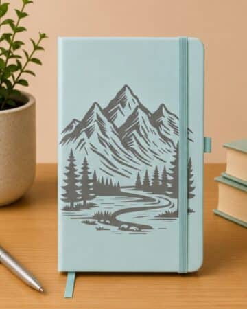 Sketchbook personalizzato di colore verde mare