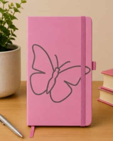 Sketchbook personalizzato di colore rosa