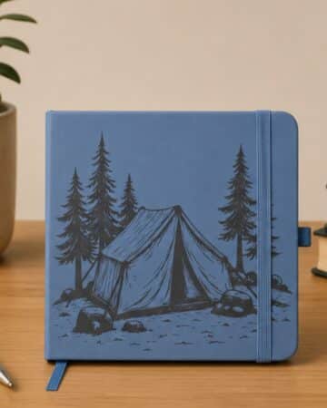 Sketchbook personalizzato di colore blu