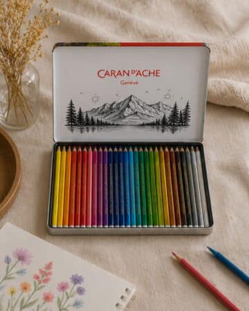 Scatole di matite colorate Caran d'Ache con scatola personalizzata