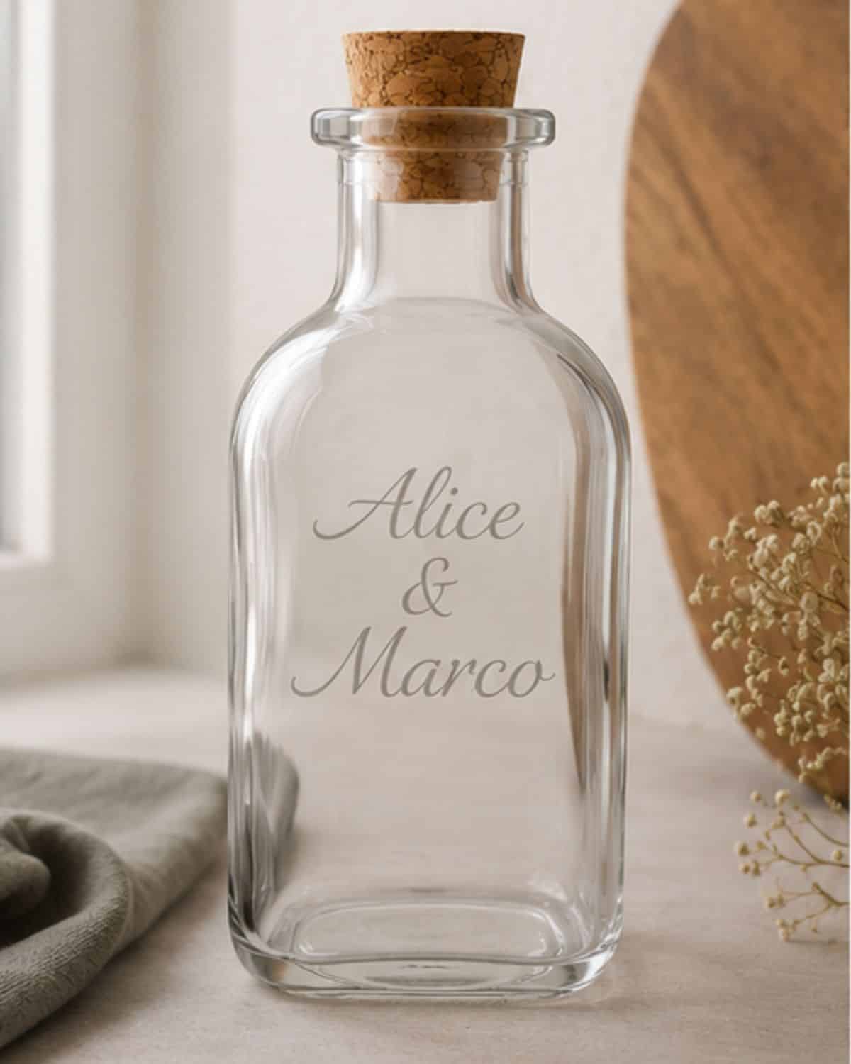 Bottiglia in vetro personalizzata