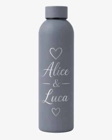 Thermos personalizzata di colore grigio