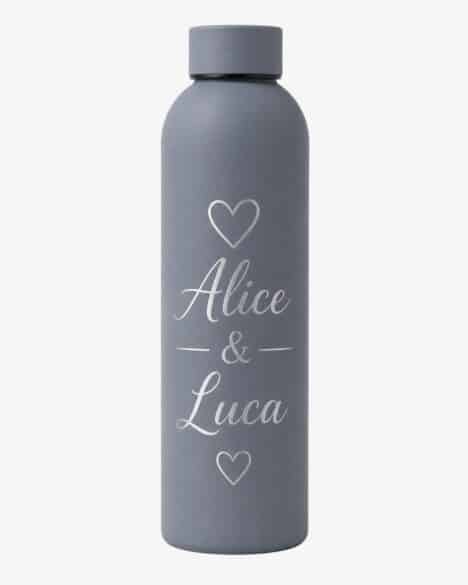 Thermos personalizzata di colore grigio