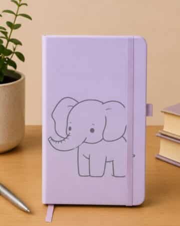Sketchbook personalizzato di colore lilla