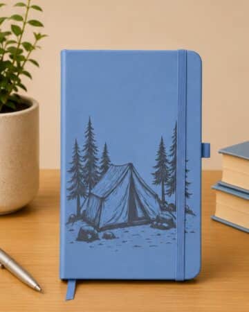 Sketchbook personalizzato di colore blu