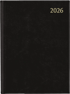 AURORA Agenda Personalizzata Florence Business 1S-2P nero 17.5x22.5cm
