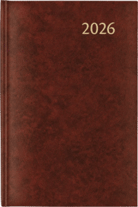 AURORA Agenda Personalizzata Florence Daily 1G-1P bordeaux 14x21cm