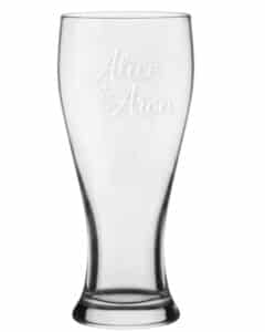 Bicchiere per birra in vetro personalizzato