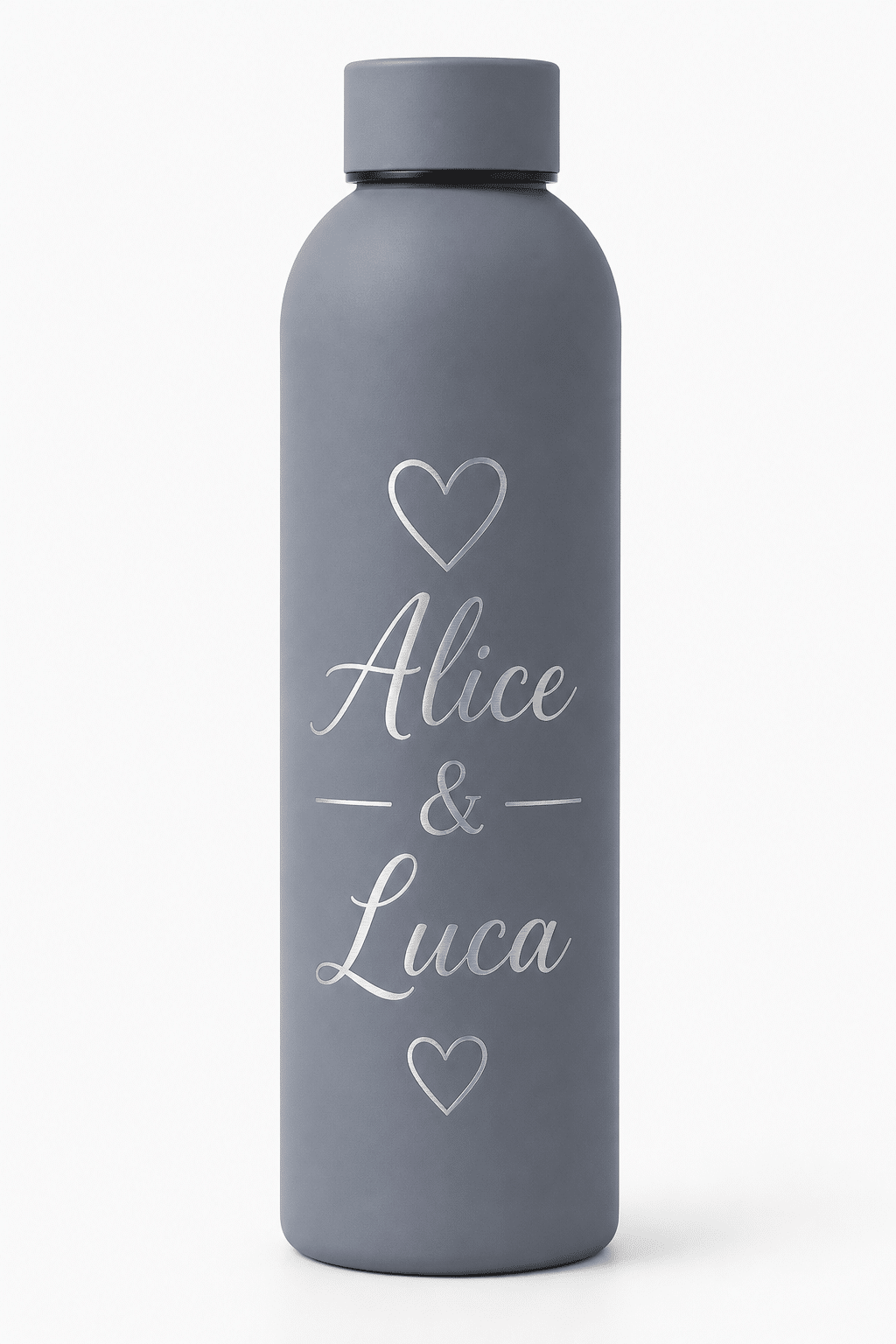 Personalisierte Thermoskanne Grau
