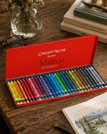Scatole di pastelli Caran d'Ache con scatola personalizzata
