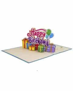 3D Pop Up biglietto auguri Happy Birthday