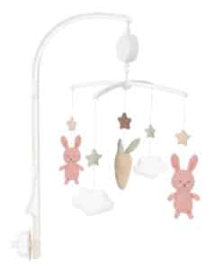 JABADABADO Mobile con musica, coniglio K113 rosa