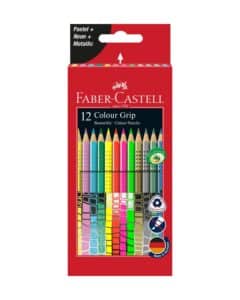 FABER-CASTELL Colour Grip 12x 201569 4xPastell,4xNeon,4xMetallic
