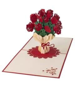 3D Pop Up biglietto auguri Rose