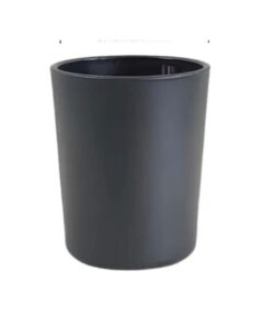 Portacandele in vetro nero personalizzato