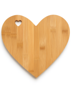 Tagliere in legno bamboo cuore