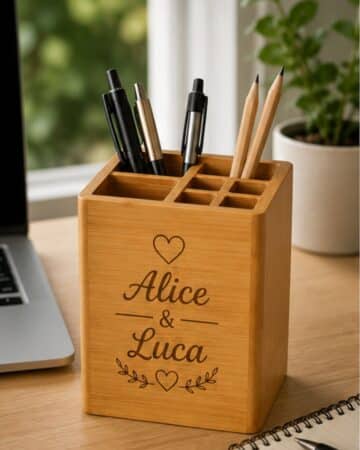 Organizer in legno personalizzato