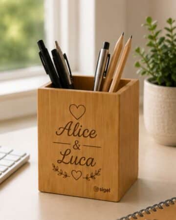 Organizer in legno personalizzato