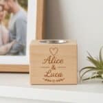 Portacandela in legno personalizzato