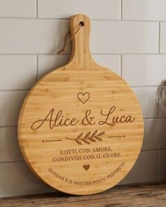 Tagliere in Bambù Personalizzato Rotondo