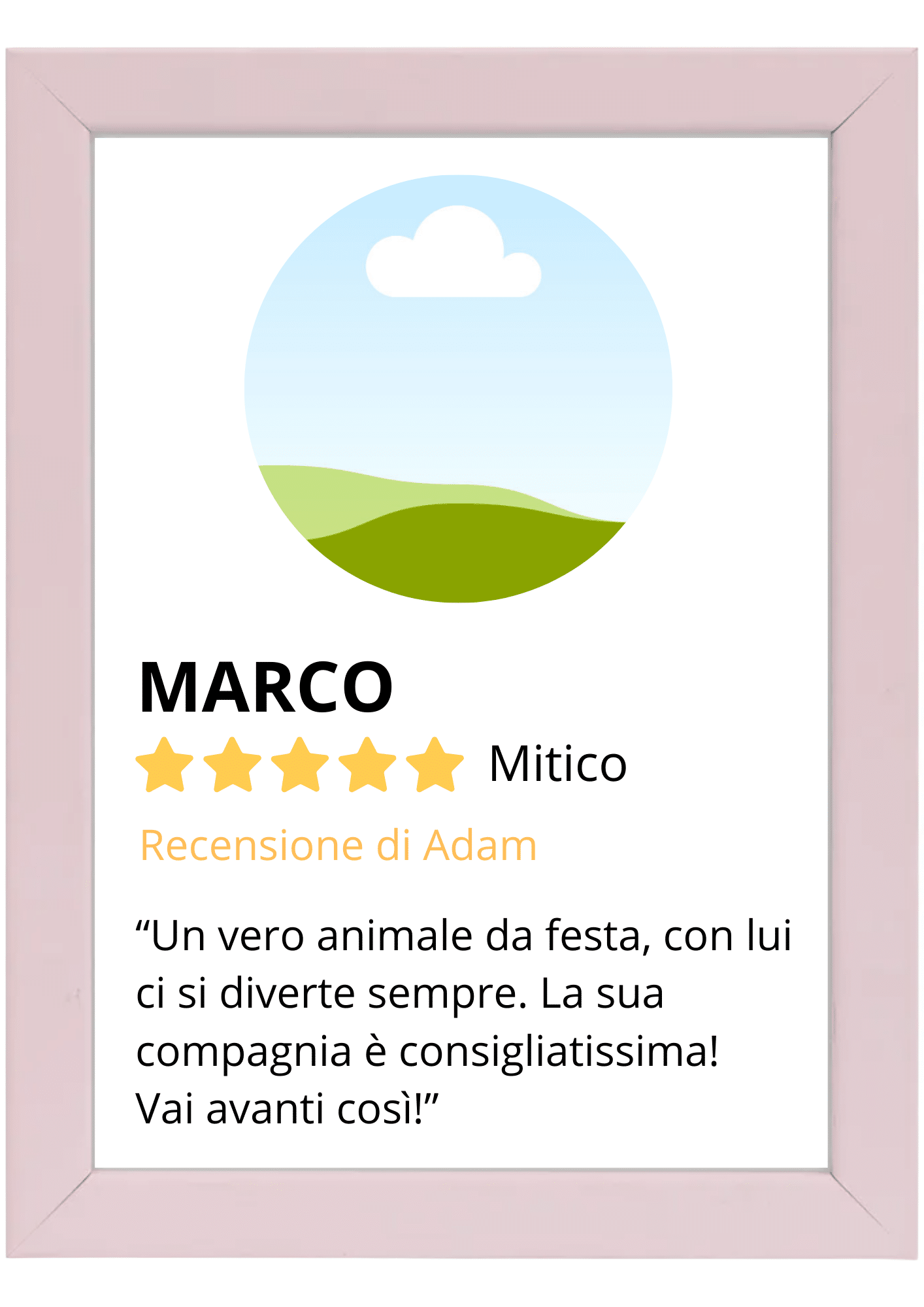 Cornice Legno Personalizzata Rosa