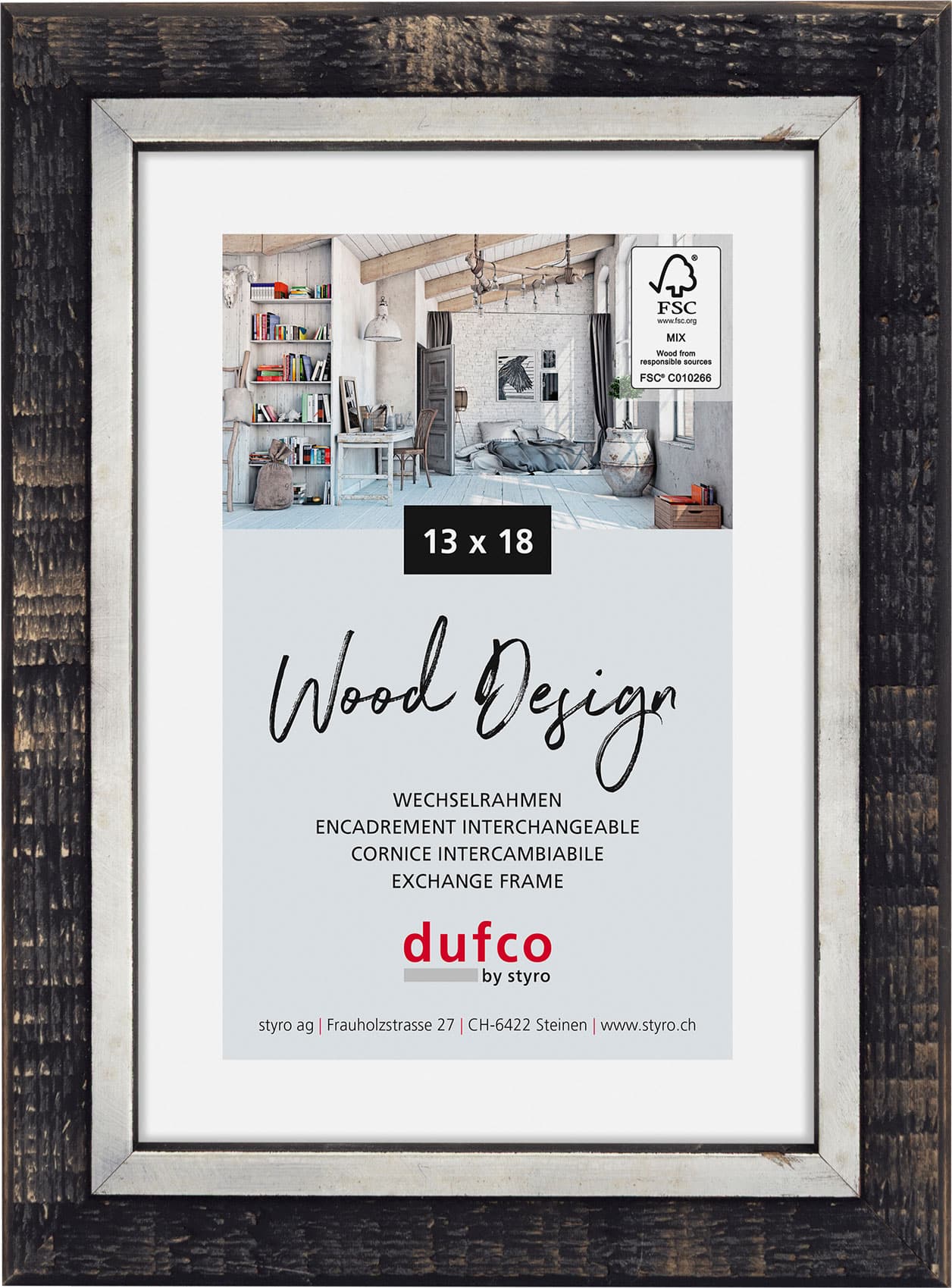 DUFCO Cornice Lima 13x18cm 1610.81131 antracite