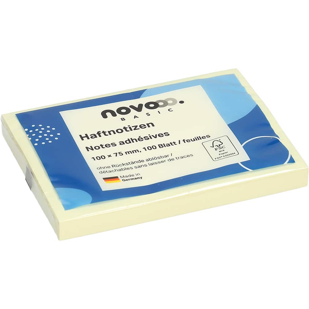 NOVOOO Sticky Notes 100x75mm 5657-01 giallo 100 fogli