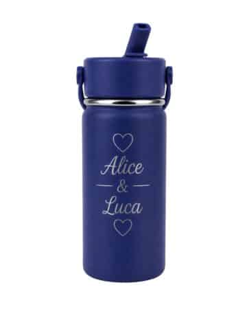 Thermos personalizzata di colore blu