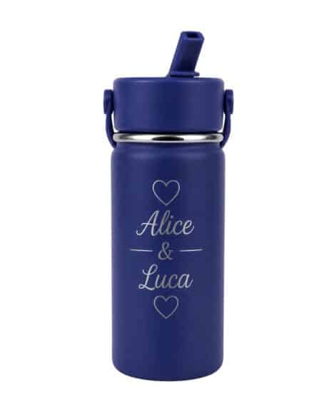 Thermos personalizzata di colore blu
