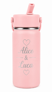 Thermos Personalizzata con cannuccia Rosa