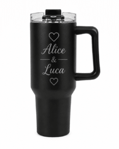 Tazza Thermos Nera Personalizzata