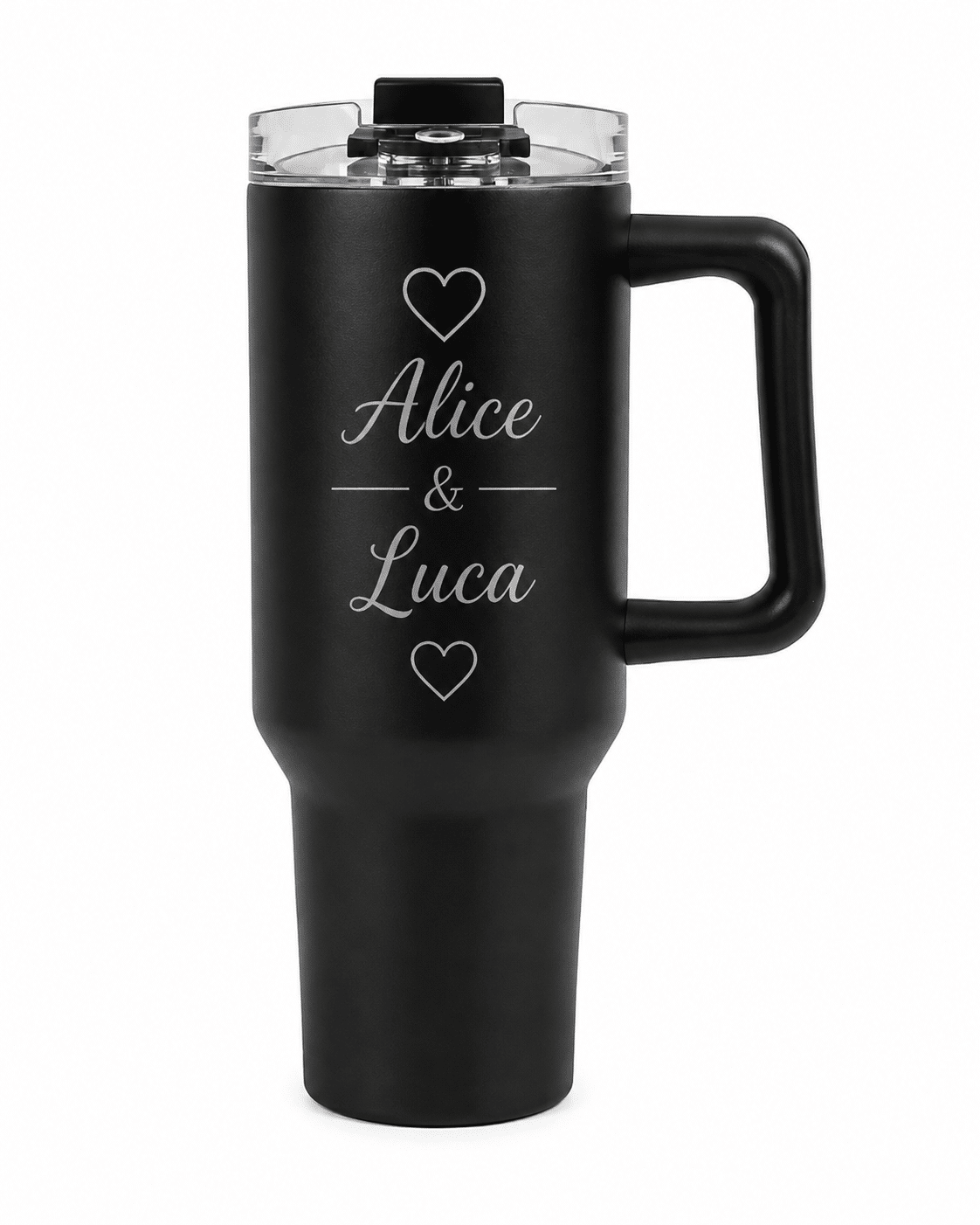 Personalisierter Thermobecher, Schwarz
