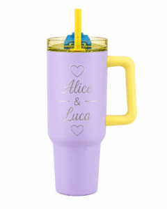 Personalisierter Violetter Thermobecher