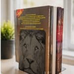 Sostegno per libri in acciaio colore nero prsonalizzato