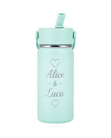 Thermos personalizzata di colore verde mare