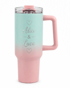 Tazza Thermos Blu-rosa Personalizzata