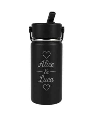 Thermos personalizzata di colore nero